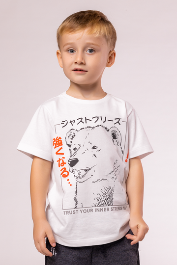 camiseta infantil masculina branca manga curta trust
