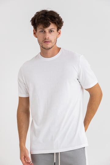 Camiseta Manga Curta Cor Branca Básica Premium