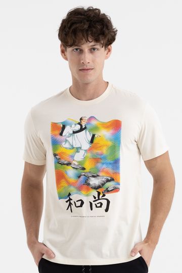 Camiseta Masculina Manga Curta Momento Areia